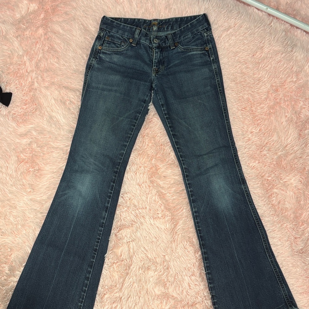 7 For All Mankind Dark Blue Flare Jeans